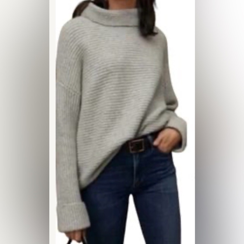 Pilcro Gray Cowl Neck Sweater